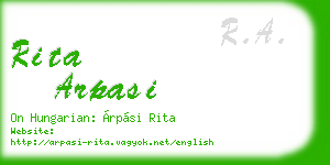 rita arpasi business card