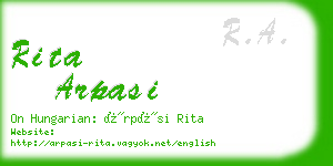 rita arpasi business card